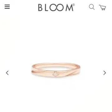 BLOOM K10 핑크 골드 다이아몬드 페어 반지 9호