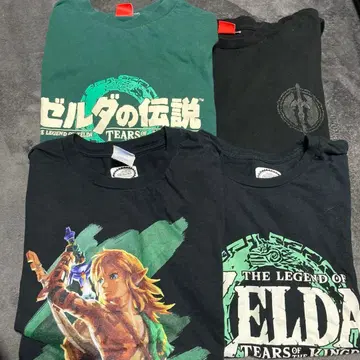 젤다 티어스 오브 더 킹덤 긴팔 티셔츠 4개 세트