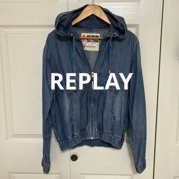 REPLAY 데님 자켓 후드티