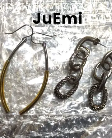 Juemii 골드믹스 실버 귀걸이 2세트