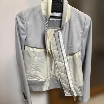 Sacai 그레이 지퍼 달린 캐주얼 자켓