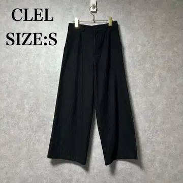 클레일 CLEL 스트라이프 와이드 팬츠 S 슬랙스