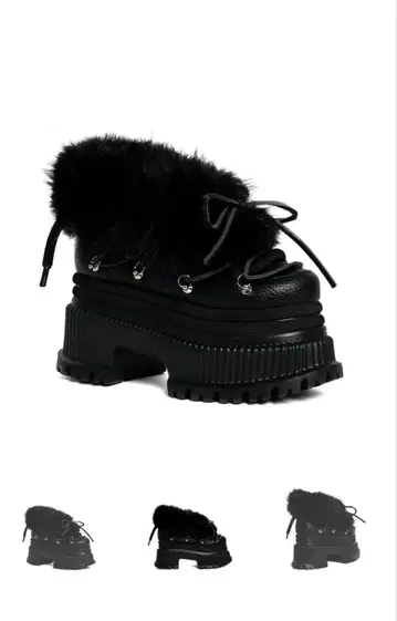 RIBA 플랫폼 쇼트 부츠 블랙