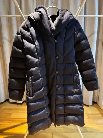 Viaggio Blu 다크 블루 롱 다운 자켓