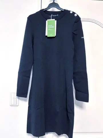 [ 새상품 ] 세인트 제임스 니트 원피스 엘보 패치 부착 메리노울