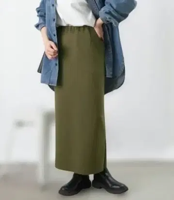 LC/LLL 종이상자 니트 타이트 스커트 / 사이드 지퍼 슬릿 스커트