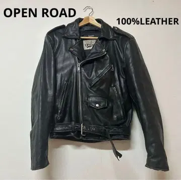 OPEN ROAD 블랙 가죽 더블 라이더 자켓 [ 익명 배송 ]
