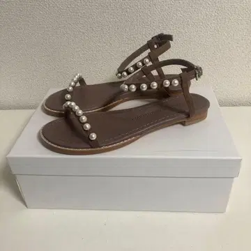 츠루 바이 마리코 오이카와 펄 샌들 23cm I29