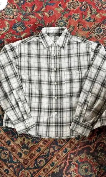 BELVET 체크 무늬 긴팔 셔츠