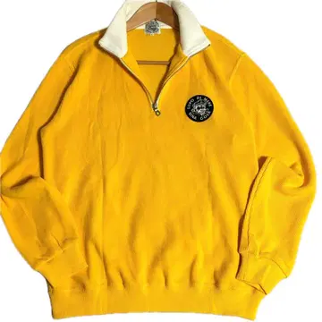 새상품급 시나코바 선장 로고 와펜 하프 지퍼 하이넥 코튼 니트 L