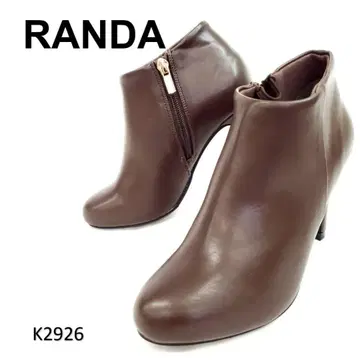 란다 새상품 숏부츠 사이드지퍼 플랫폼 가죽 S사이즈