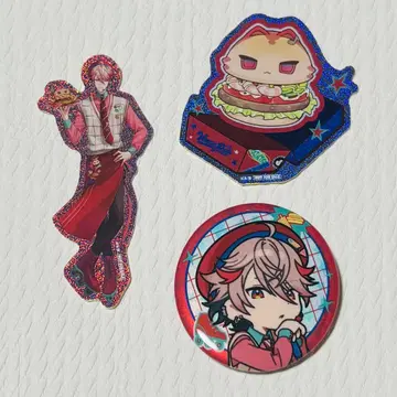 니지산지 세라프 대즐 가든 AGF Diner 캔뱃지 스티커