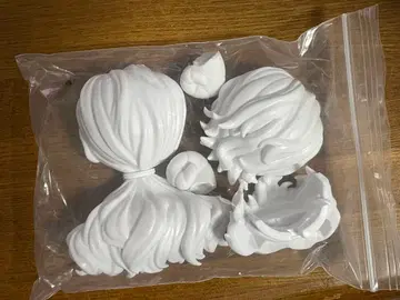 Cooze 악마 뿔 미도색 헤어 부품 폭식 시크릿