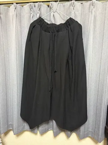 블랙 하카마풍 허리밴딩