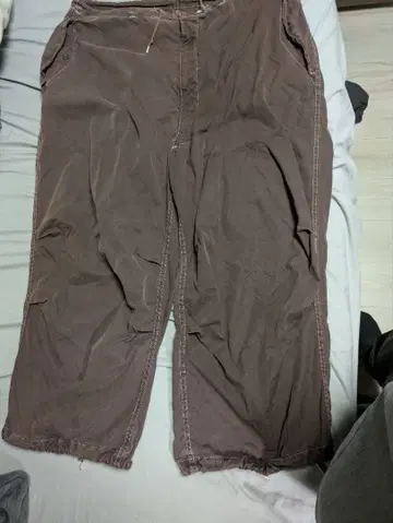 fifth general store 브라운 나일론 스노우 카모 팬츠