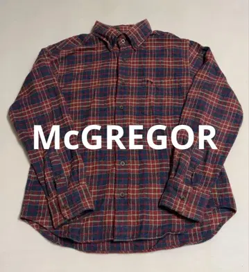 McGREGOR(맥레거) 체크 무늬 코튼 긴팔 셔츠