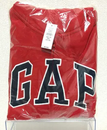 GAP 로고 집업 후드티 빨간색 160cm xxl