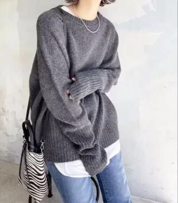 스픽 앤 스팬 롱 리브 풀오버 니트 스웨터 일본제