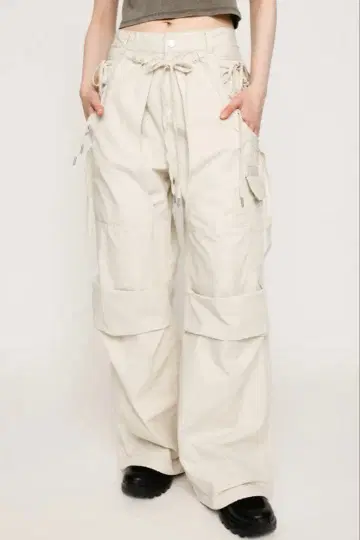 SLY TUCKWIDEWOVEN 팬츠 화이트 1 와이드 팬츠