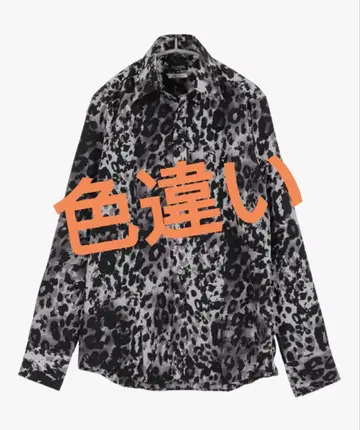 레오파드 애니멀 무늬 드레스 셔츠