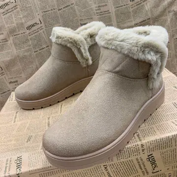 새상품 여성용 S 사이즈 경량 보아 안감 어그 부츠 옅은 브라운 578n