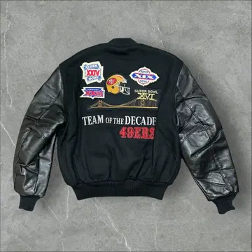 레어템 90s NFL 바시티 자켓 49ers 아워드 자켓 드롱