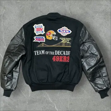 레어템 90s NFL 바시티 자켓 49ers USA제 드롱