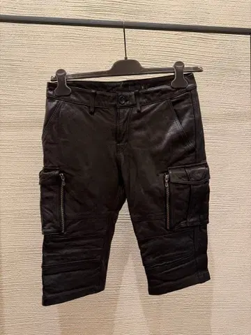 00s fuga 가죽 카고 팬츠 쇼츠