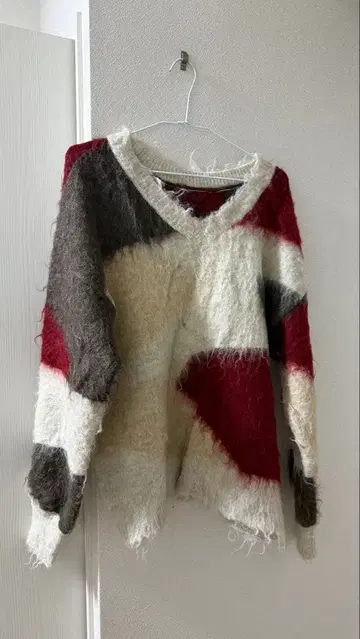 Kastane 샤기 패턴 니트 아이보리