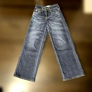 SOMETHING LISA 와이드 하이웨스트 스트레치 데님 25