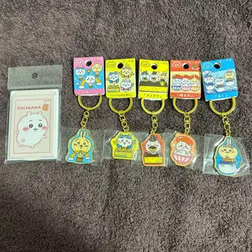 치이카와 (먼작귀) 아크릴 키링 5개 세트와 손거울