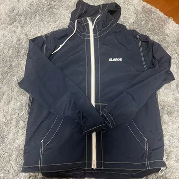 XLARGE 네이비 후드 부착 나일론 자켓