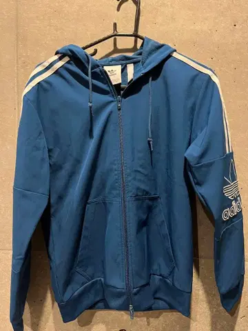 adidas 풀 집업 저지 S 파랑