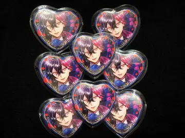 악마 집사와 블랙 고양이 하트형 캔뱃지 루카스