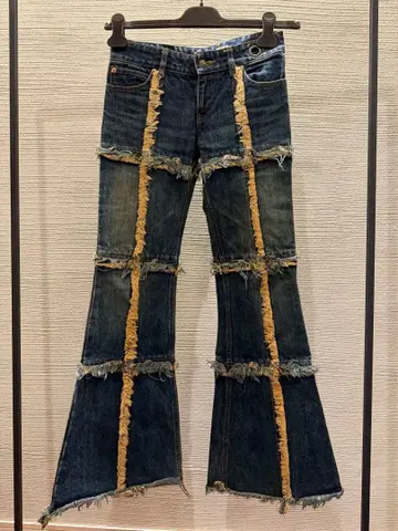 00s archive l.g.b. fringe flare denim