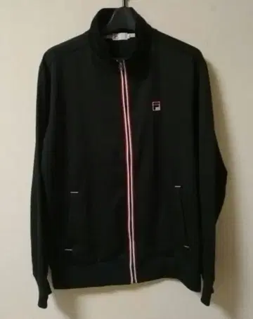 FILA 블랙 남성용 집업 저지 L