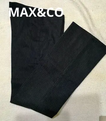 MAX&CO 가을/겨울 제품 스트라이프 팬츠 부츠컷 블랙 38호
