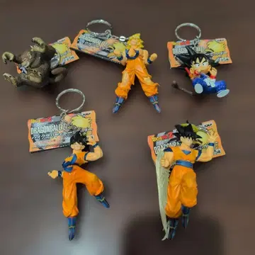 드래곤볼 하이 퀄리티 키링 올 손오공 전 5종.