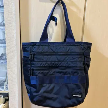 BRIEFING 네이비 토트백