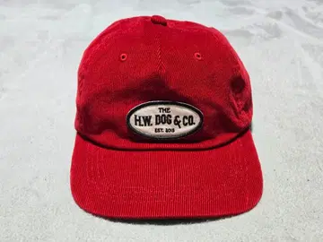 THE H.W. DOG & CO. 코듀로이 캡 레드