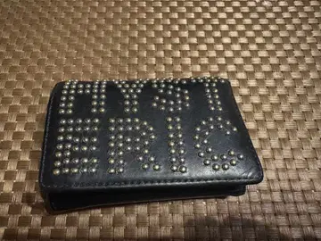 HYSTERIC 스터드 접이식 지갑 블랙
