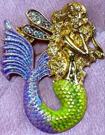 미사용 새상품 머메이드 브로치 각인 있음! 반짝반짝