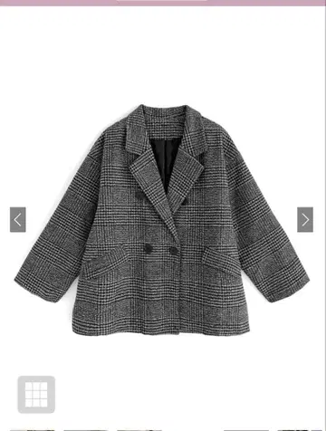 GRL at2131 글렌체크 트위드 자켓 그레이