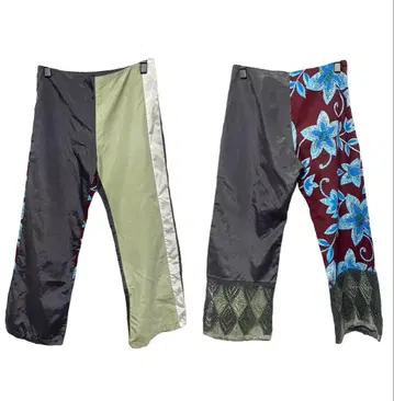 custo barcelona 패치워크 캐주얼 팬츠 y2k 헤이세이 갸루