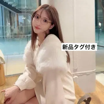 mistreass Fur Sleeve Knit Mini Dress