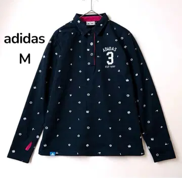아디다스 골프 피케 셔츠 긴팔 골프 셔츠 M 로고 자수