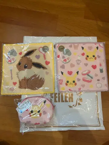 페이러 피카츄 콜라보 손수건, 파우치