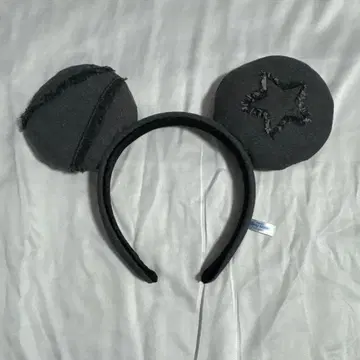 미키 귀 머리띠 그레이 데님풍