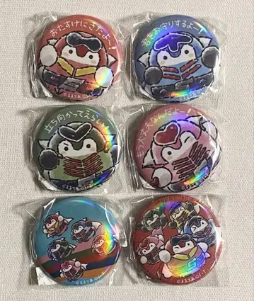 코우펜짱 고레인저 가챠 홀로그램 캔뱃지 6종 세트 1