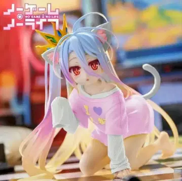 노 게임 노 라이프 피규어 화이트 고양이 귀 셔츠 Renewal